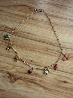 Gold Charm Necklace - Last of the Bugs theme